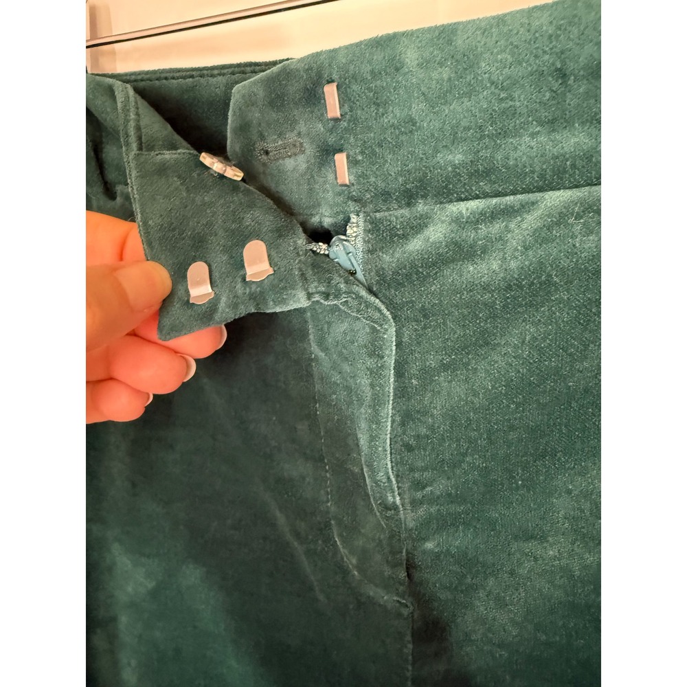 J. CREW Factory Kallie Pants Velvet Emerald Green Size 18‎ Straight Leg Trouser - Picture 6 of 12